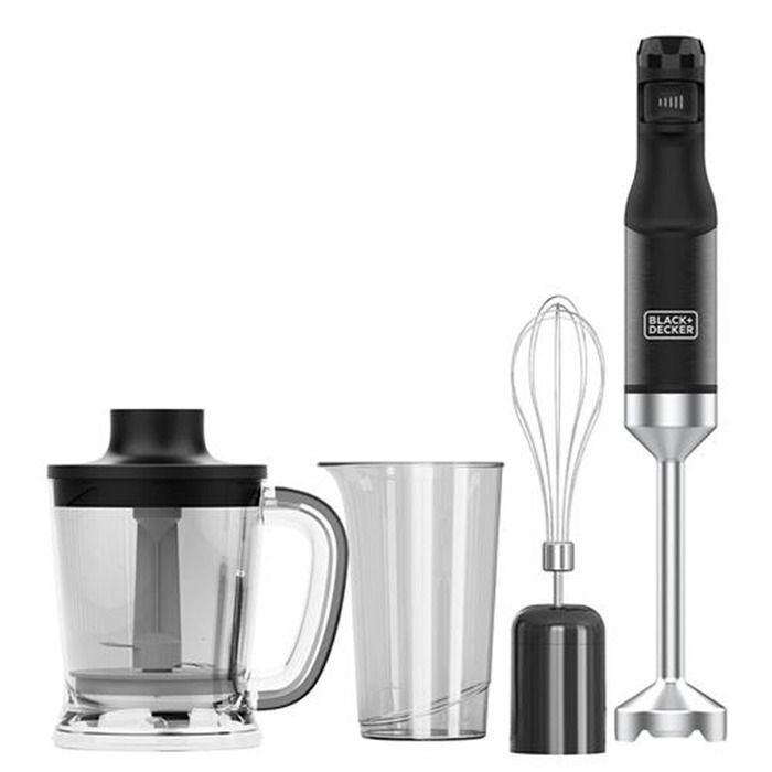 Mixeur plongeant - Black+Decker - BXHBA1501E - 1500 W - Gris Inox - Garantie 2 ans