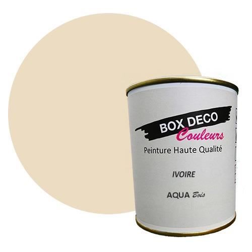 PEINTURE Teinte Beige Ivoire meuble bois intérieur à base d’acrylique aspect mat Aqua Bois - 750 ml - 9 m²