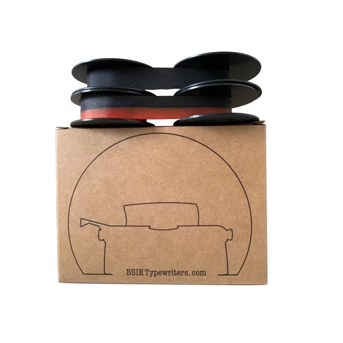 2 X RUBAN POUR MACHINE À ÉCRIRE OLIVETTI GR4 BSIE TYPEWRITERS NOIR & ROUGE + NOIR PACK