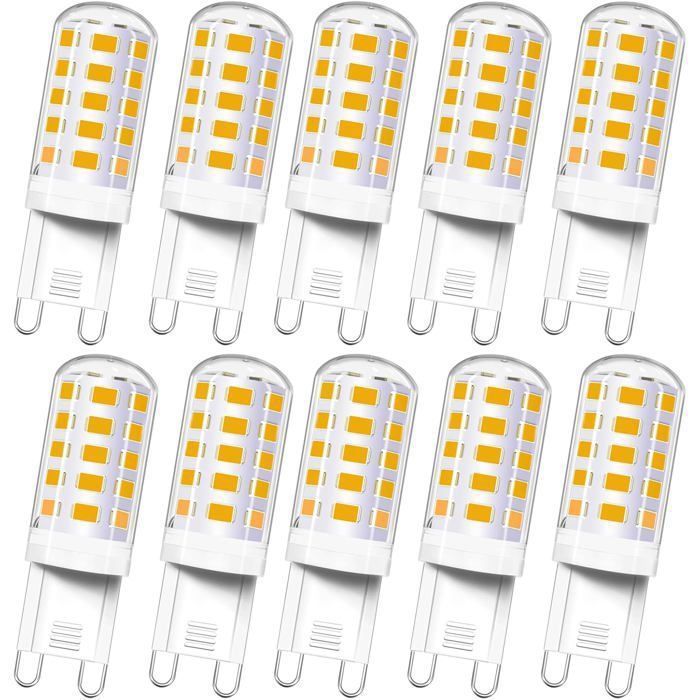 Ampoules LED G9 Blanc chaud 3000K, 4W Remplace les G9 40W 33W Ampoules