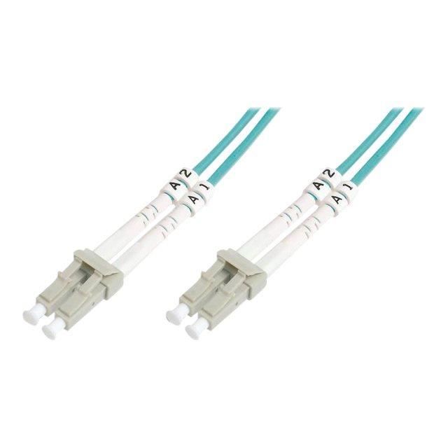 DIGITUS FO câble patch OM4 - 5 m LC à LC câble fibre optique - LSZH - Duplex Multimode 50/125µ - 10 GBit/s - Purple