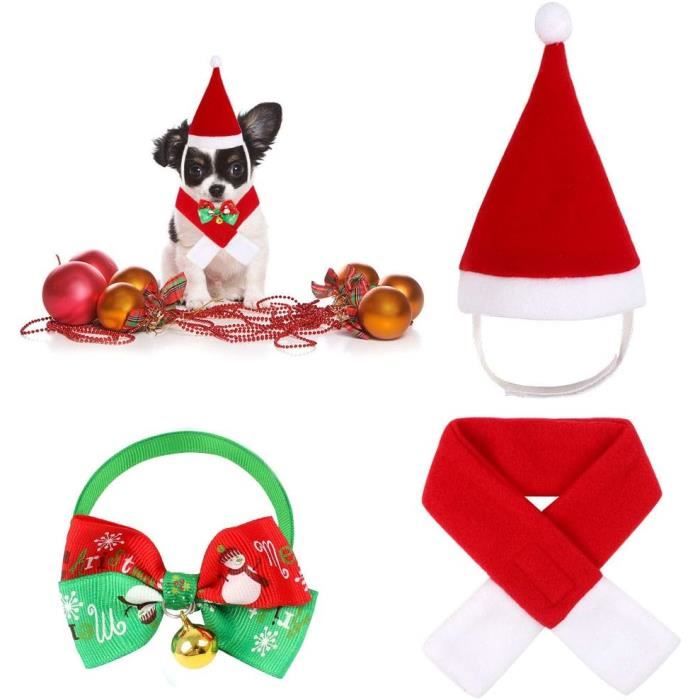 Déguisement De Noël Pour Chien Et Chat - Bonnet Père Noël | Moka & Co