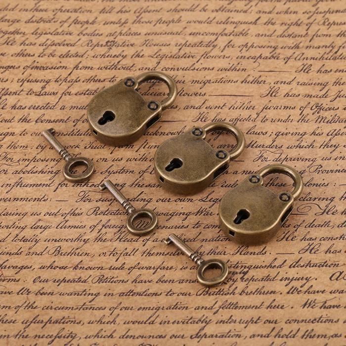 Cirnto cadenas de 4 pièces - Style rétro et antique - Cadenas à combinaison en métal - Vintage