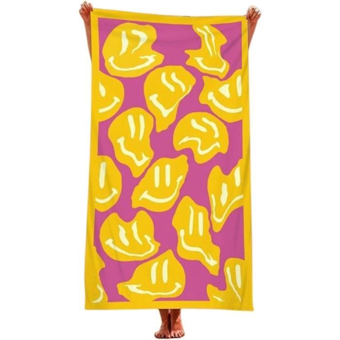 Accessoire Plage Piscine Serviette Plage Microfibre XXL 180x80cm - Ultra Absorbante, Léger, Anti-Sable, Sac De Transport Serviette Microfibre XXL