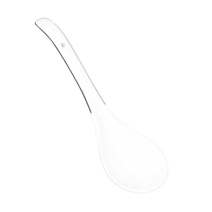 Litinliv Lot De 4 Cuillères à Soupe En Céramique - Cuillères Porcelaine Asiatique Pour Ramen, Pho, Soupe & Céréales