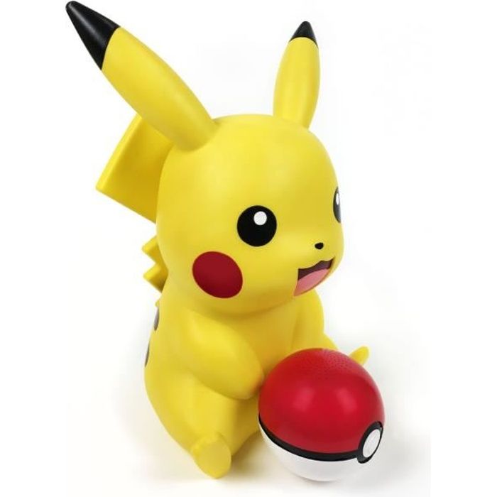 figurine pikachu lumineuse teknofun - enceinte poke ball sans fil