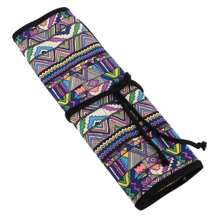 Porte-pinceaux Roulable Kuuleyn - 20 Emplacements - Toile Résistante - Range Pinceaux, Stylos Et Gommes