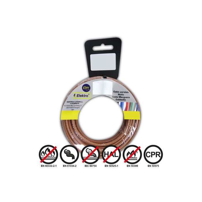 Fil électrique flexible 4mm marron sans halogène 5m - GENERIQUE ...