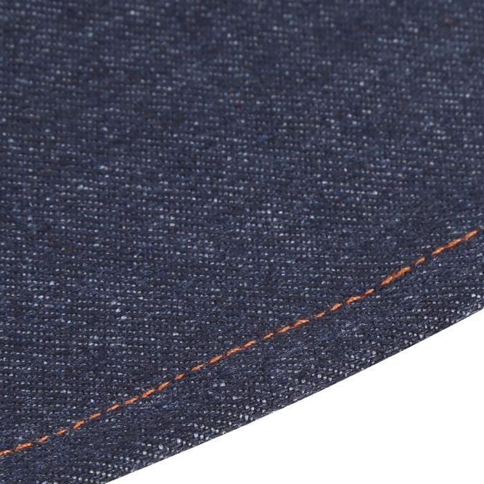 Tablier Denim Avec Poches Et Bretelles Cuir - Réglable Homme Femme - Artisanat Cuisine