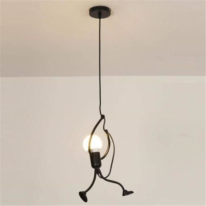 Lustre - E27 Lampe Suspension - Humanoïde Lampes de Plafond - Luminaire suspendu Pour le salon salle à manger bar (1 Tête)
