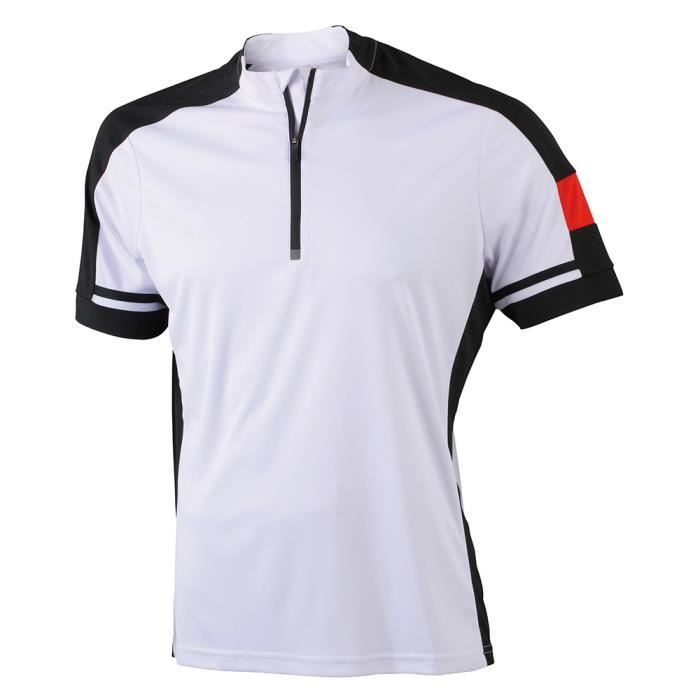 Maillot Cycliste Blanc Blanc Achat Vente Maillot De Cyclisme Bientot Le Black Friday Cdiscount