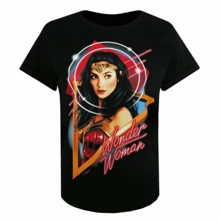 Wonder Woman T shirt Femme Noir Cdiscount Pr t Porter