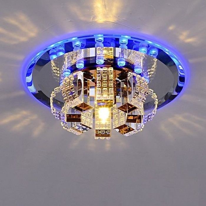 Plafonnier Lampe Pendentif Cristal Moderne Luminaire Eclairage Décor Couloir Maison Restaurant 3W