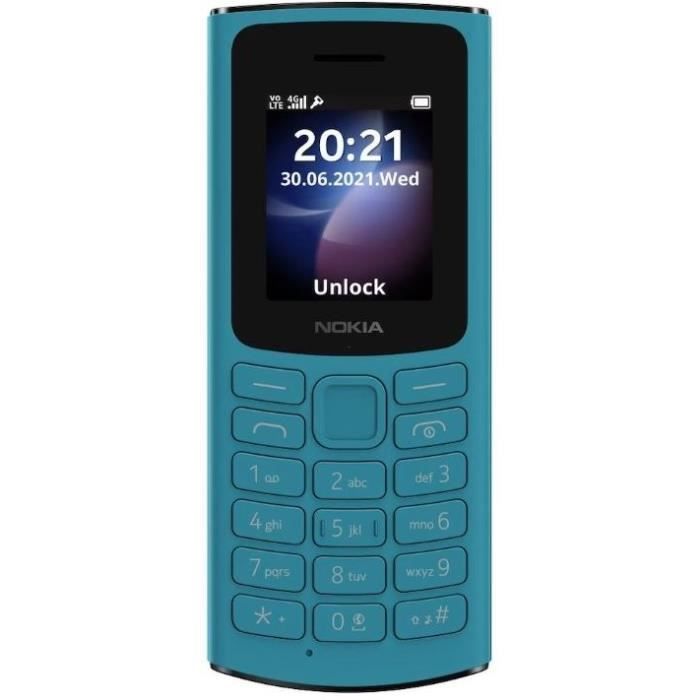 Téléphone portable - NOKIA - 105 (2023) - 4G double SIM - Bleu océan
