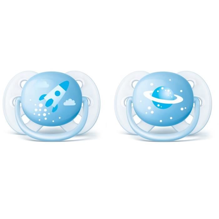 à partir de 3 mois Pack de 2 Philips Avent Tétines Soothie