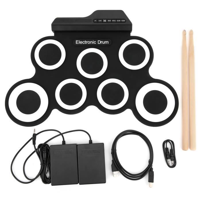 Batterie électrique pour enfants, 7 pads, avec prise casque Batterie électrique pour enfants, 7 pads, avec prise casque