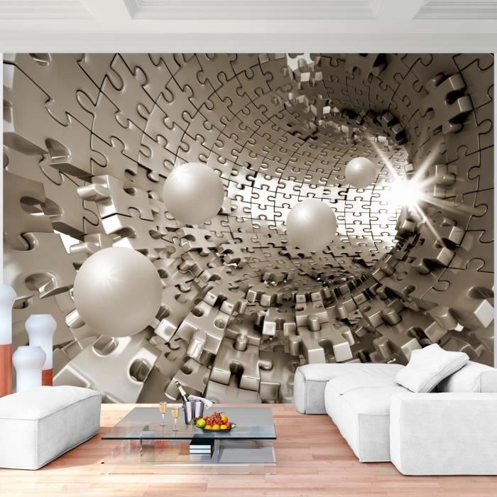 Runa art Papier Peint Intissé Tapisserie Puzzle 3D 352x250 cm La (8 8 M2) - 8 Bandes Faciles à Coller 9151011a