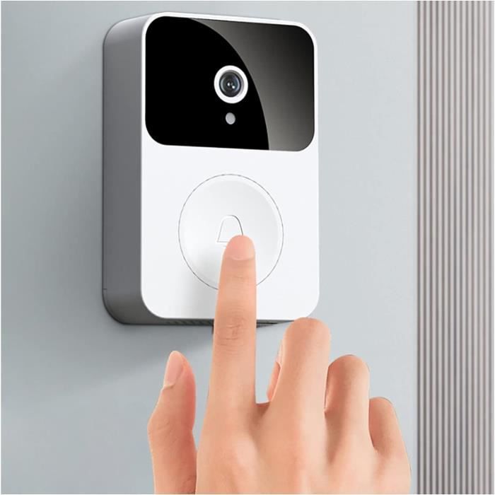 Sonnette Vidéo Sans Fil Avec Caméra - Appels Bidirectionnels, Vision Nocturne, WiFi 2.4 GHz