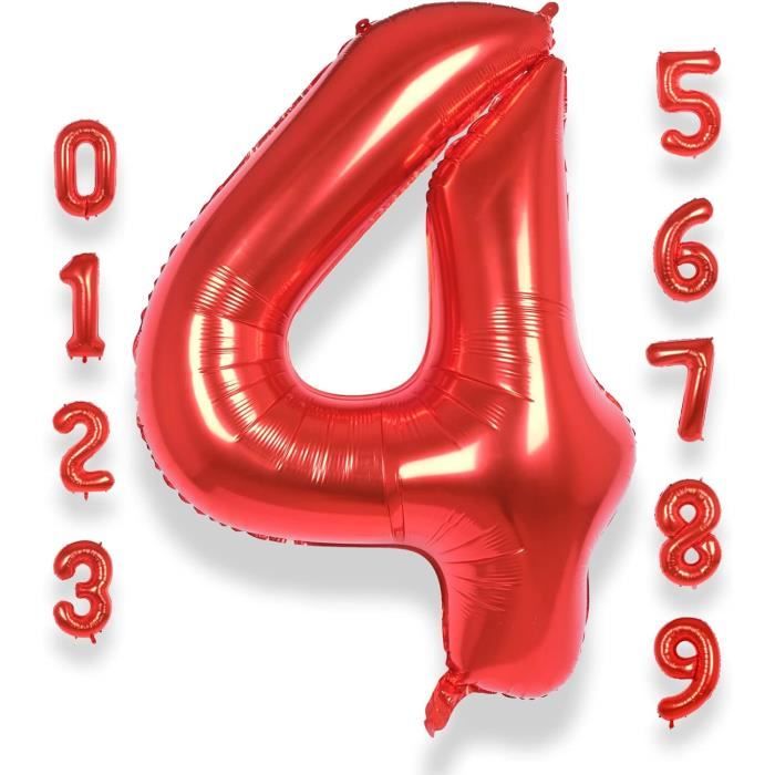 Décoration Anniversaire Spider-Man 4 Ans – Kit Ballons Toile D'araignée, Chiffre 100 Cm, Banderole – Thème Rouge Et Bleu