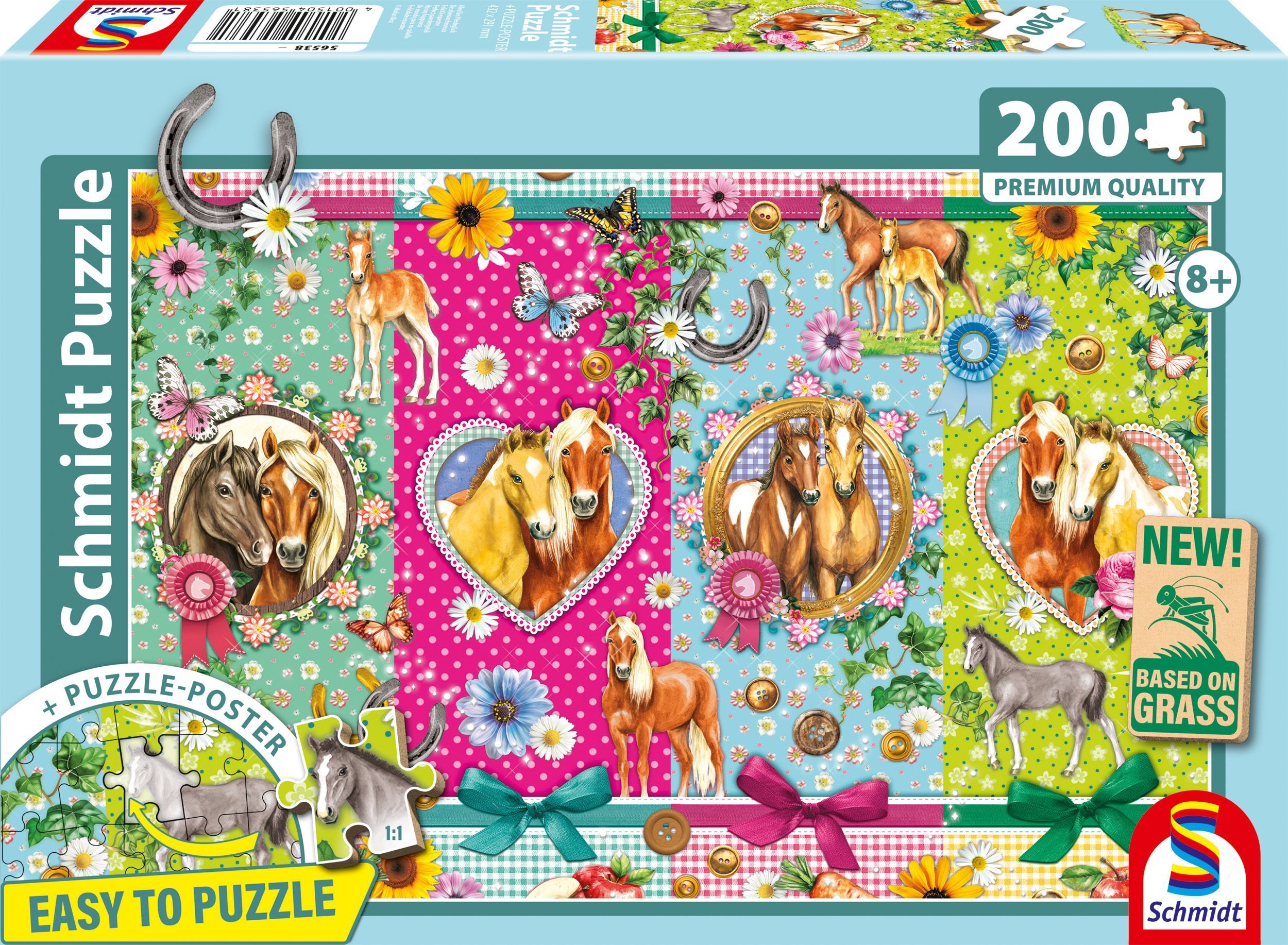 56538 Puzzle enfant 200 pièces Chevaux 43 x 29 cm paysage - vue 7
