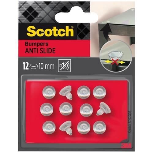 SCOTCH Ventouse antidérapante Spéciale verre Transparente Ø 10 mm Lot de 12