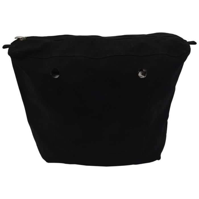 Insert Imperméable Pour Sac Obag O Bag Mini - Toile Solide Avec Poche Zippée Intérieure - Noir