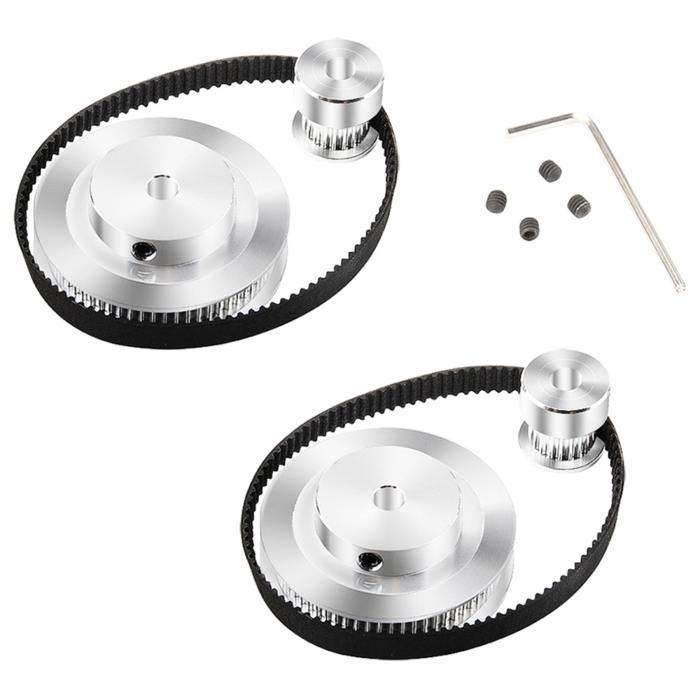 Poulies 20 Dents Lot De 5 Poulies GT2 WINSINN - 20 Dents, Alésage 8mm - Pour Imprimantes 3D Et CNC Poulies Transmission