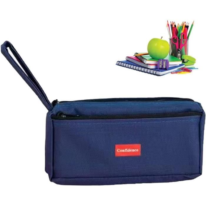 Trousse à Crayons Grande Capacité Avec Motif 3D - Double Fermeture éclair Pour Enfants Et écoliers