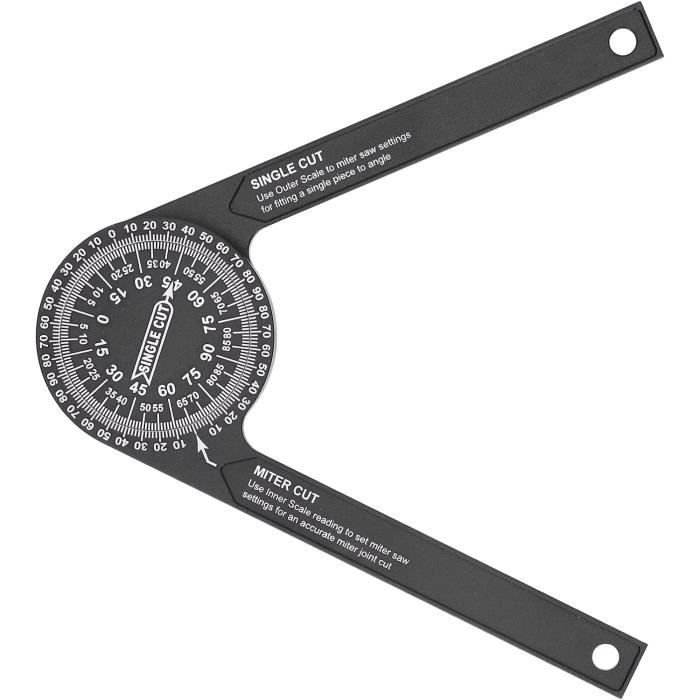 Rapporteur D'angle Réglable En Acier Inoxydable - Règle 2-en-1 (0-180° Et 0-10 Cm) Pour Dessin, Bricolage, Ingénierie - 9