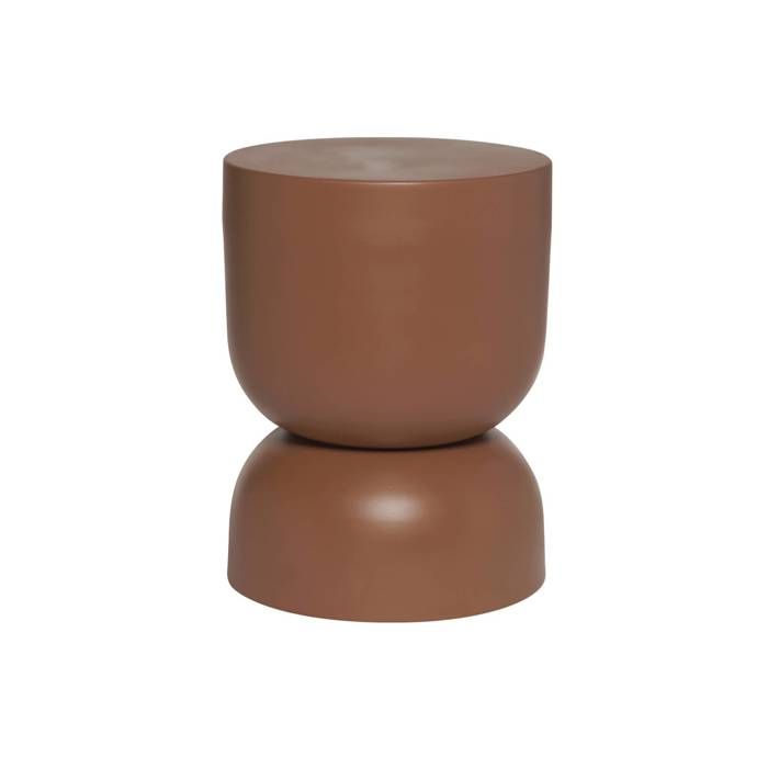 Table dappoint. bout de canapé. table de chevet en métal. terracotta Madi Ø32 x H 42cm