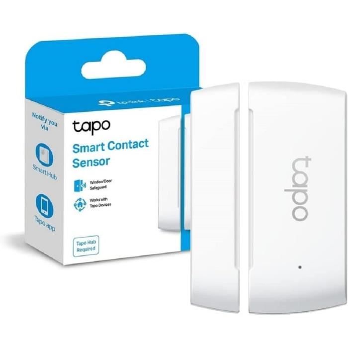 Tapo Détecteur de mouvement intelligent Tapo T110, pour la sécurité des fenêtres/portes, Tapo Hub requis