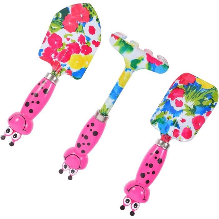 Set 3 Pelles Plage Métal 40cm - Poignées Bois - Enfants/adultes - Plage/jardin/neige