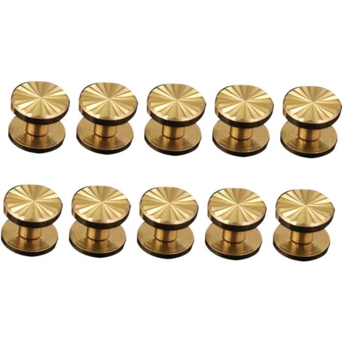 Boutons-pression En Métal - Lot De 10, Taille 17mm, Couleur Doré - Pour Vêtements, Manteaux, Accessoires