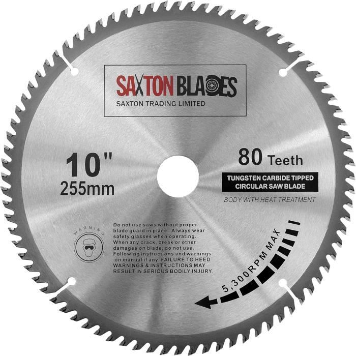 Lame De Scie Circulaire HM 254 X 30 Mm – 80 Dents, Coupe Fine Bois, Compatible Metak