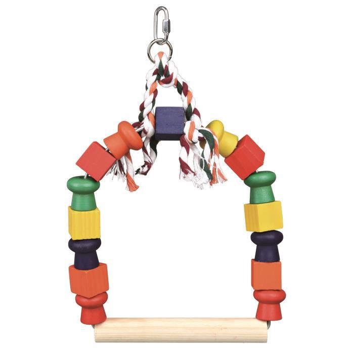 TRIXIE Balançoire arquée en blocs bois - Pour oiseau