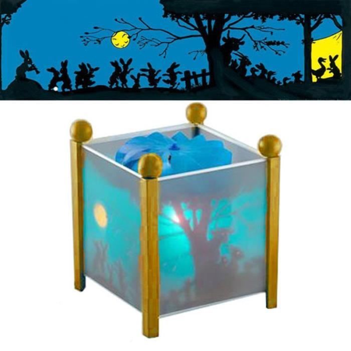 Lampe de chevet - TROUSSELIER - Lampe Magique Ombres Chinoises - Bois naturel - Hauteur 19 cm - Pour enfant Lampe de chevet - TROUSSELIER - Lampe Magique Ombres Chinoises - Bois naturel - Hauteur 19 cm - Pour enfant