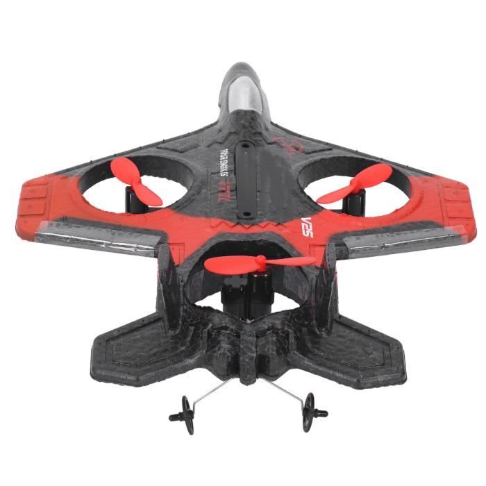 Avion Télécommandé 2.4GHz Avec Lumière LED - 2 Batteries, Flip 360°, Décollage Automatique, Idéal Débutants