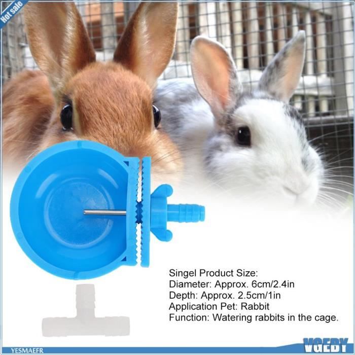 Meilleurs prix pour VGEBY 10Pcs Mangeoire Abreuvoir Lapin Anti-Morsure Suspendu Cup Eau Potable
