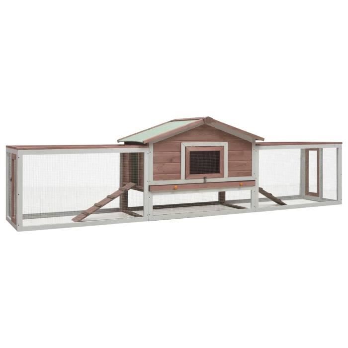 vidaXL Clapier Moka 310x70x87 cm