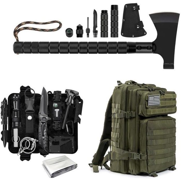 Kit de Survie 163 en 1, équipement d'urgence, pack de survie