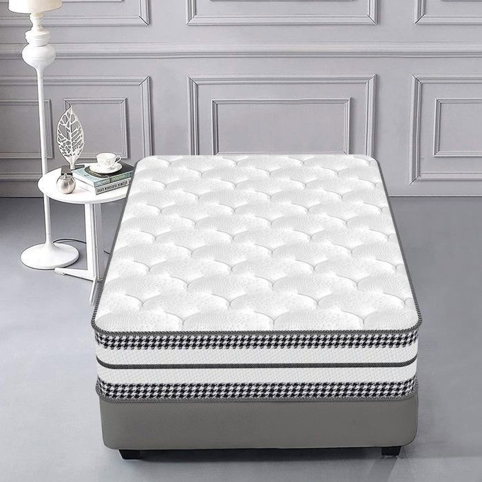 Matelas - YIDATONG - Matelas Hybride 90x200 - Mousse à mémoire - Ressorts ensachés - 26 cm épaisseur