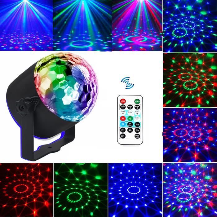 Jeux d'Éclairage pour le Soir, USB 360 ° Disco Boule Lumière