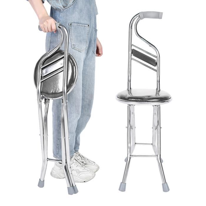 Tabouret De Marche Pliant En Cuir Marron – Siège De Tir Vintage
