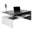 LAIZERE° Table Basse Table de Salon Rectangulaire Noir-blanc-1