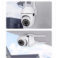 Caméra de sécurité extérieure HQLS - Vision 360° - Audio bidirectionnel - Blanc-1