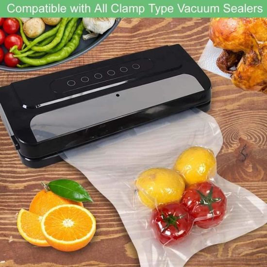 4 Rouleaux Sacs Sous Vide 28x1500 Cm - Compatibles Toutes Scelleuses - Sans BPA - Pour Conservation Alimentaire - Congélation Et Cuisson