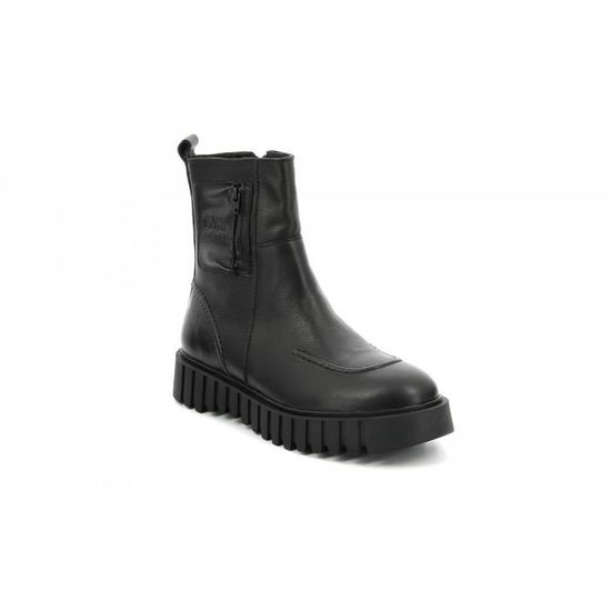 KICKERS Boots Kick Fancy beige Femme Noir Cdiscount Chaussures