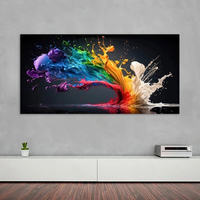 Affiche murale abstraite colorée – Décoration pour salon ou couloir