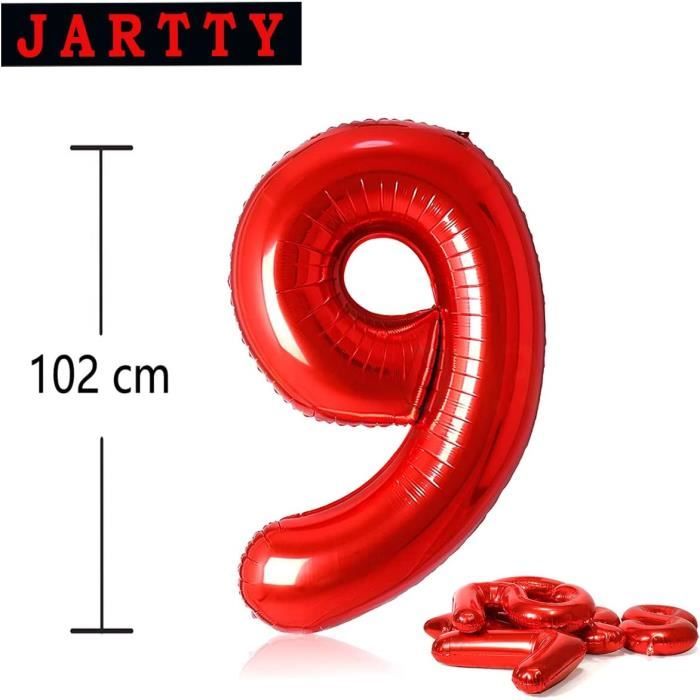 Ballons Numero 9 Rouge Ans Feuille 102 Cm Ballon Anniversaire 9 Chiffres Gonflables Geants Decorations Ballon Anniversai J7375 Cdiscount Maison