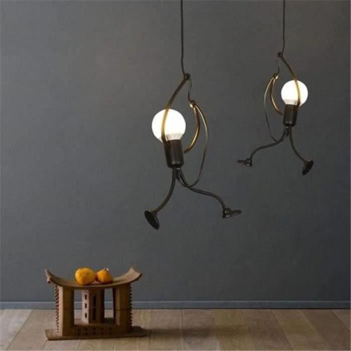 UNI 3PCS E27 Lampe Mural Eclairage Intérieur Design Humanoïde Vintage